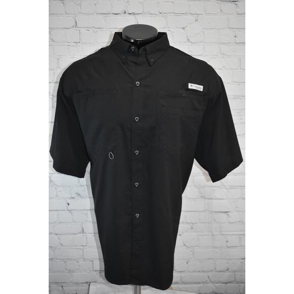 Columbia PFG Performance Fishing Gear Shirt Mens XL Black Polyester Vented - Picture 6 of 7